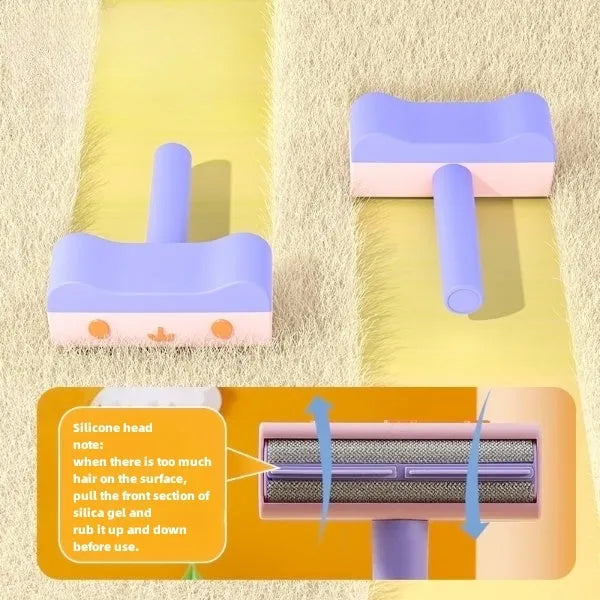 SnuggleTails - Lint Roller - Pet Hair Remover 2-Way Brush for Furniture - Lint Roller