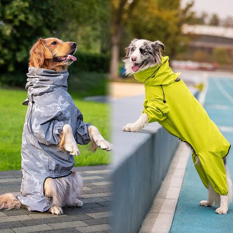 SnuggleTails - Pet Raincoat – Waterproof Reflective High-Visibility Vest - Pet Rain Coats