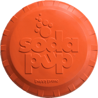 Bottle Top Flyer Durable Rubber Retrieving Frisbee - Orange