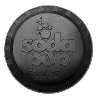 Magnum Bottle Top Flyer Ultra Durable Rubber Retrieving Frisbee - Large - Black