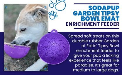 SodaPup/True Dogs, LLC - Garden of Eatin' Tipsy Bowl - Wobble Lick Mat for Dogs & Cats | USA Made - EMAT