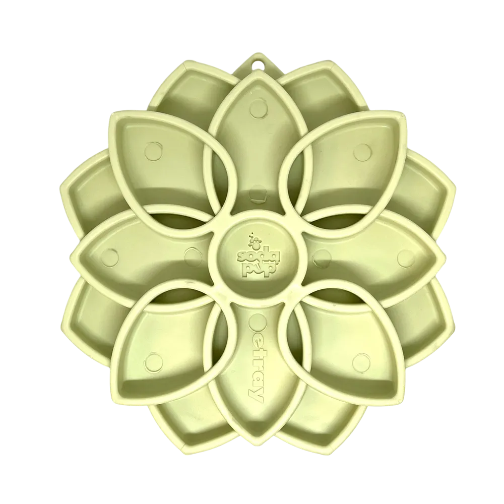 SodaPup/True Dogs, LLC - Mandala Softie eTray Shallow Slow Feeder Dog Bowl with Suction Cups |  USA Made - ETRAY