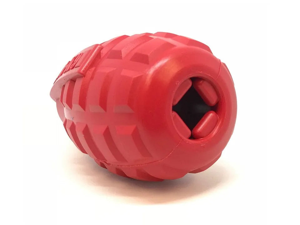 SodaPup/True Dogs, LLC - USA-K9 Grenade Rubber Dog Chew Toy | K9 Handler Reward Toy | Red & Blue | USA Made - Rubber Dog Toys