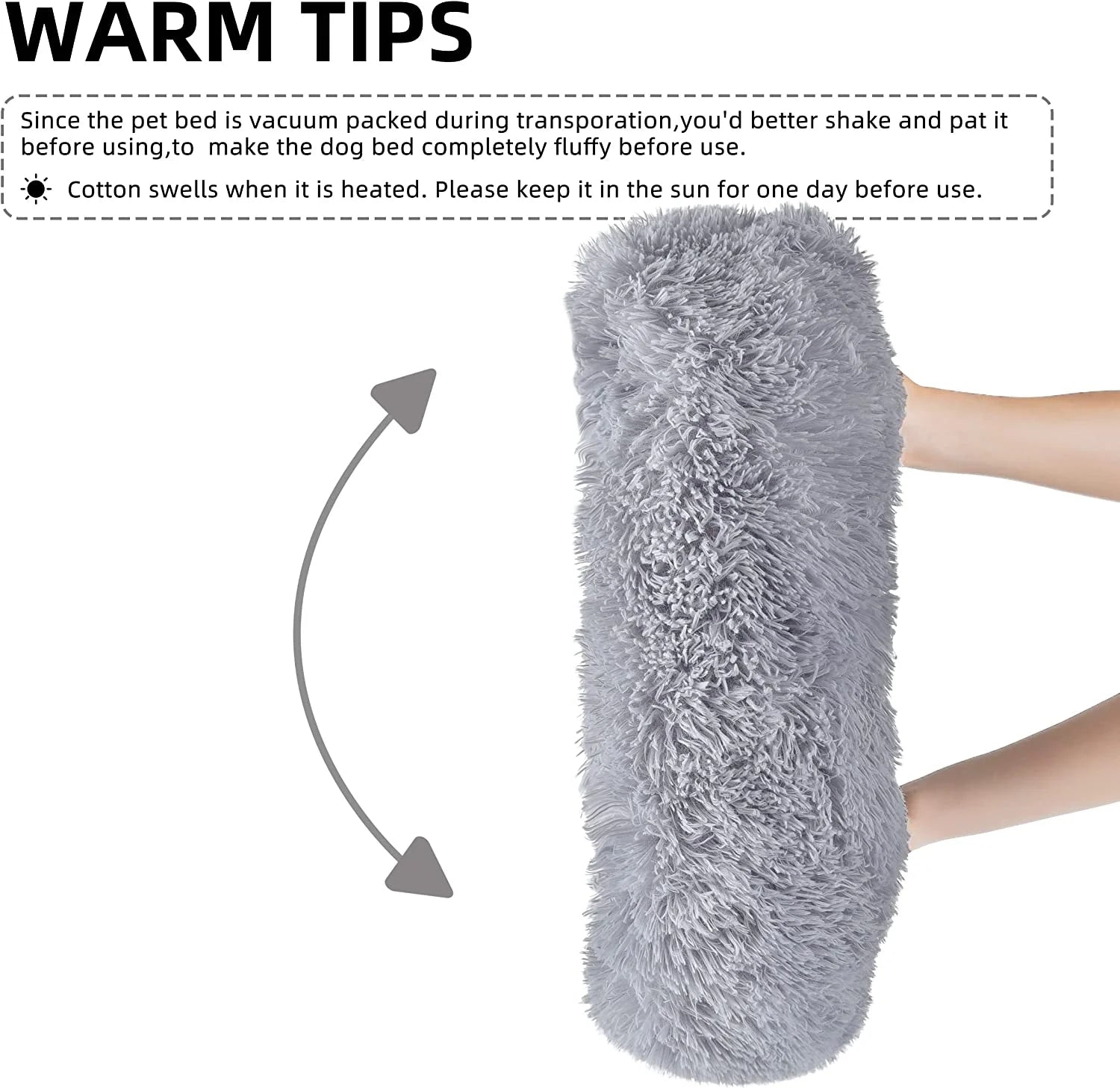 Soft cozy cat bed in gray with fluffy texture, perfect for providing warmth and comfort for your cat