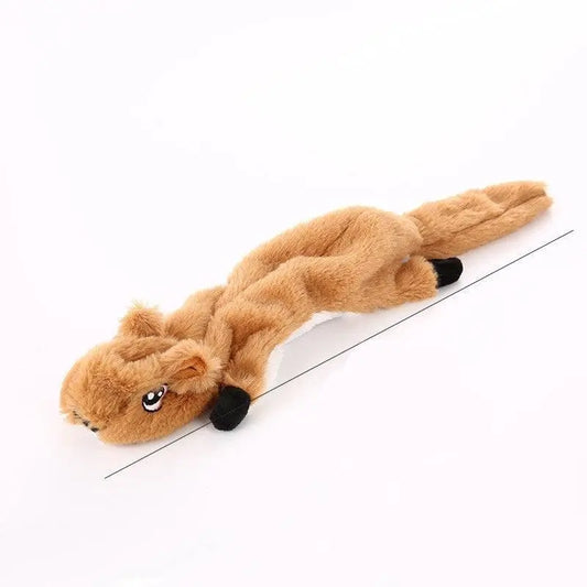 Purrfect Pet Kingdom soft dental chew toy shaped like a brown plush animal for pets