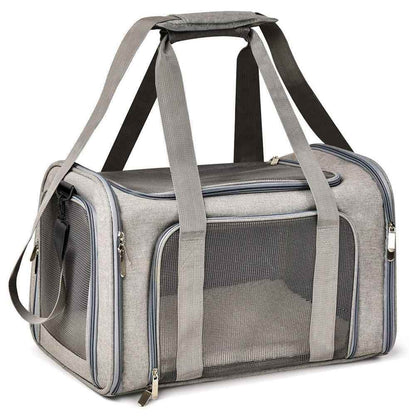 Purrfect Pet Kingdom Soft Sided Cat and Dog Carrier 45x28x28(cm) Black Purrfect Pet Kingdom