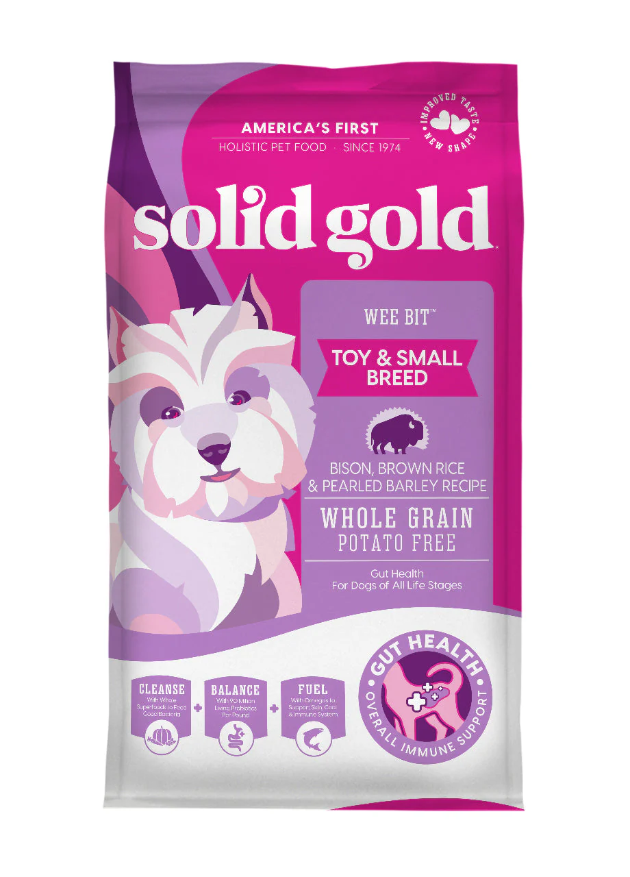 Solid Gold Wee Bit Small Breed Bison Dog Food with Brown Rice for all life stages