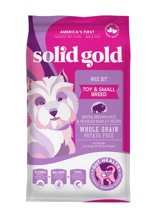 Solid Gold Wee Bit Small Breed Bison Dog Food with Brown Rice for all life stages