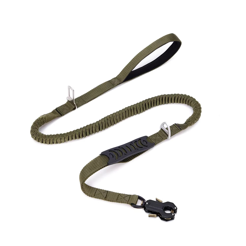 Tactical No-Pull Bungee Leash - Upgraded Frog Clip