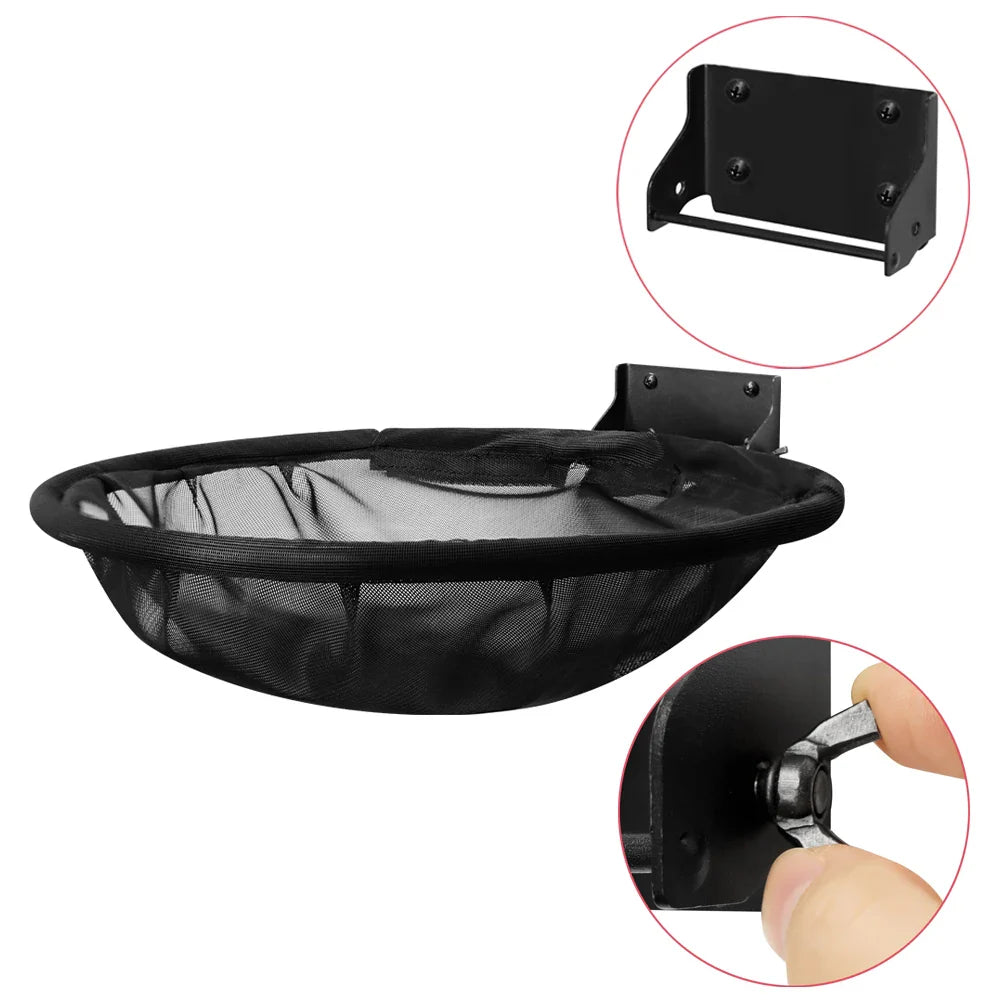 Tail Chasers Space-Saving Cat Furniture Wall-Mounted Mesh Perch with Easy Installation Features