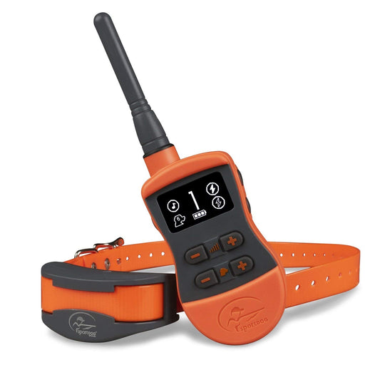 SportDOG SportTrainer 1275E remote trainer in orange with adjustable collar for effective pet training