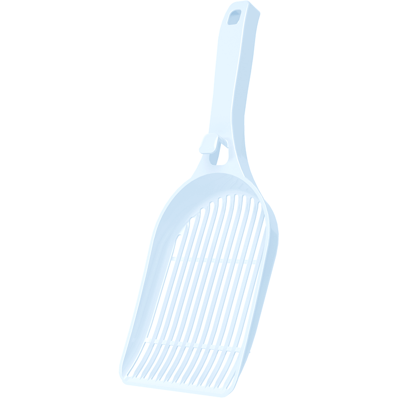 MangoPets Litter Scoop in White, the best scoop for clumping litter with durable design and comfortable grip
