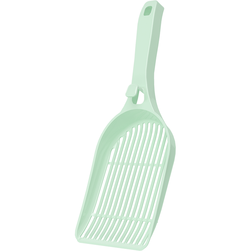 MangoPets Litter Scoop in Mint Green, the best scoop for clumping litter with a comfortable grip