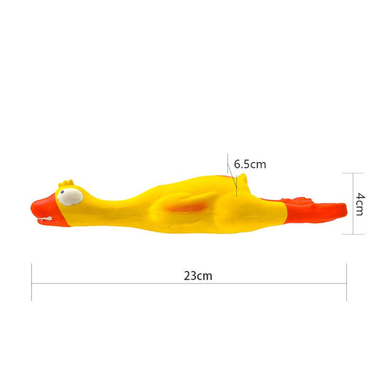 V.I.P Squeaky Dog Toy - Fun Yellow Rubber Duck