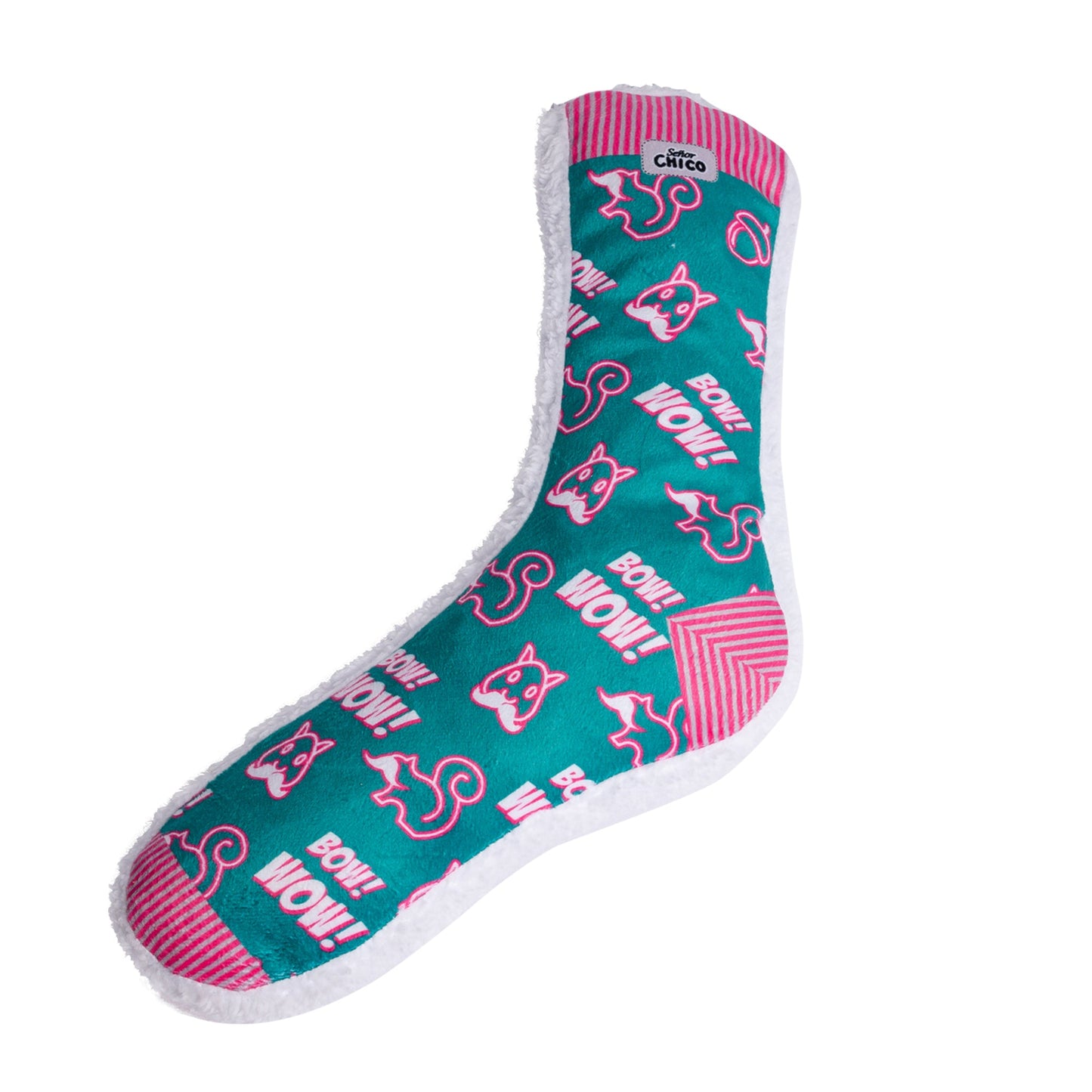 Dog Treats Squeaky Sock Plush Toy Whimsy Wonders Squirrel - detail product image for dog treats