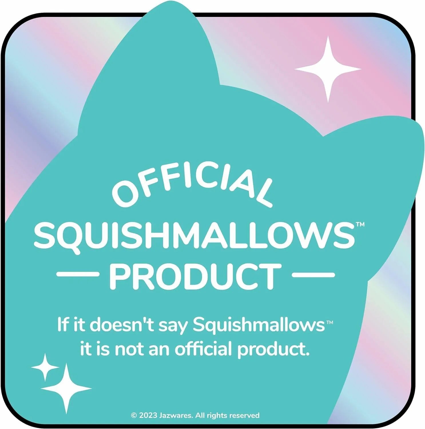 Squishmallows Emery Latte multicolor squeaky plush dog toy, 3.5", by Deal US, perfect for playful pups.