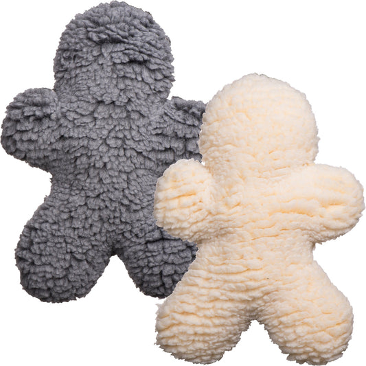 HuggleHounds Durable Plush Man Toy for Small Dogs Soft Chew