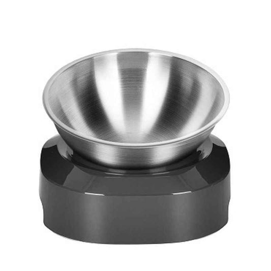 Purrfect Pet Kingdom Tilted Cat Food Bowl for Easy Eating black Purrfect Pet Kingdom