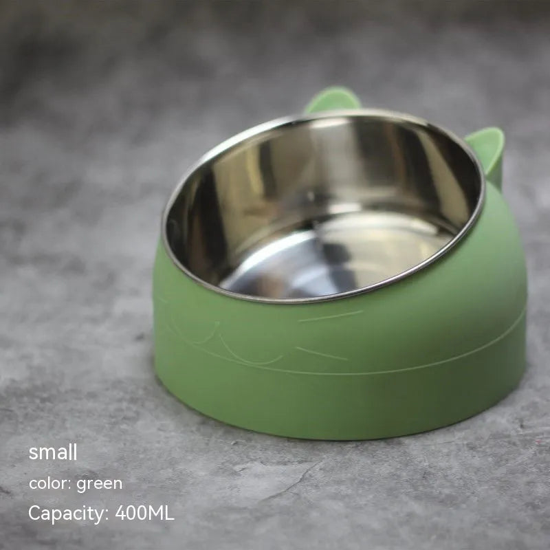 Stainless Steel Double Dog Bowl Set by Purrfect Pet Kingdom in Matcha Green, 200ml, perfect for mess-free mealtime. Budget...