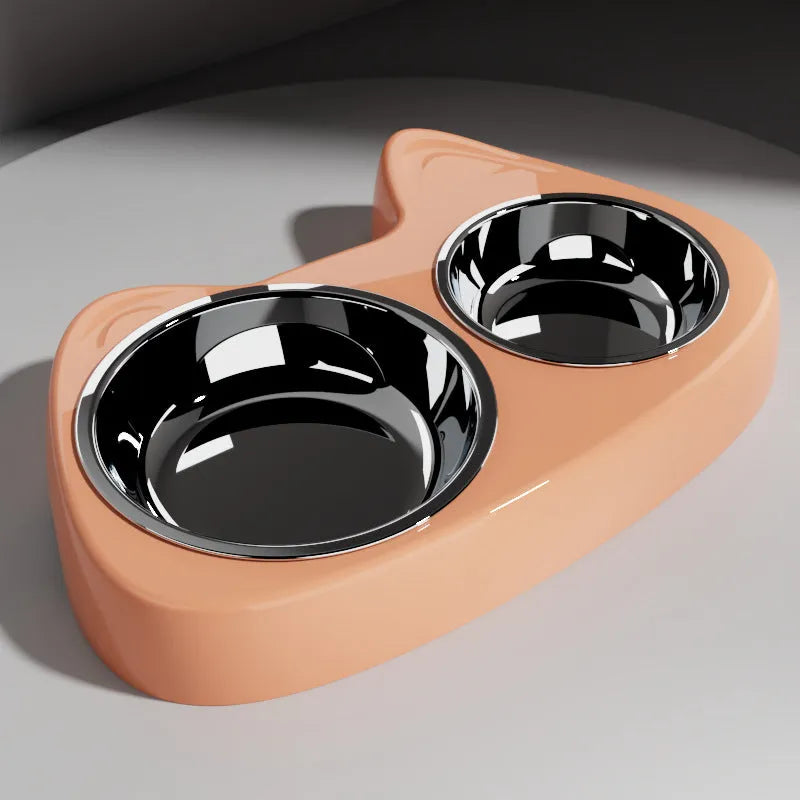 Stainless Steel Slow Feeder Cat Bowl by Purrfect Pet Kingdom in Grass Green, 14.75 inches, ideal for preventing choking du...