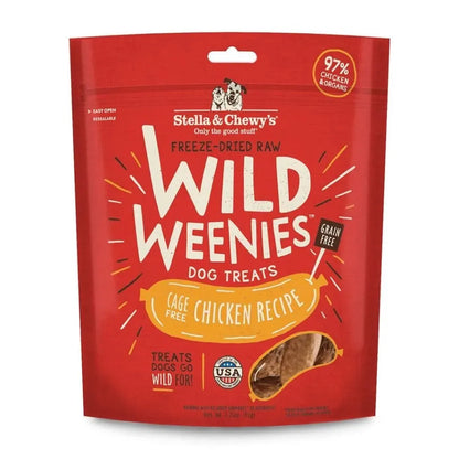 Stella & Chewy Freeze-Dried Chicken Wild Weenies Dog Treats by The Family Pet, 14.99, perfect for your furry friend.