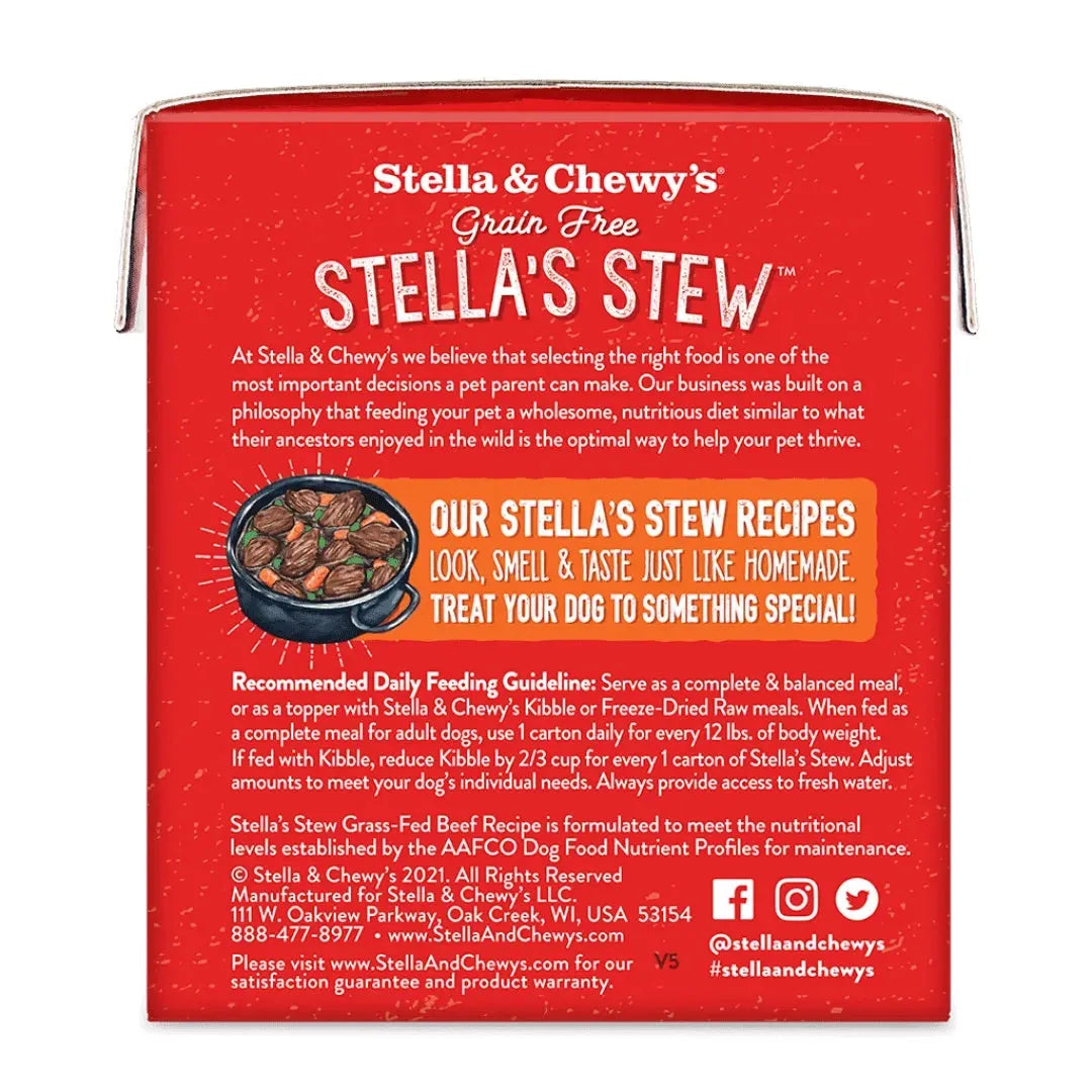 Stella & Chewy's Stew Grass-fed Beef Dog Food (11oz) by Purrfect Pet Kingdom, showcasing premium dog food in a vibrant pac...