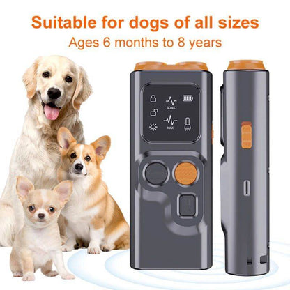 Stop dog barking tool by Purrfect Pet Kingdom with ultrasonic training aid suitable for dogs of all sizes