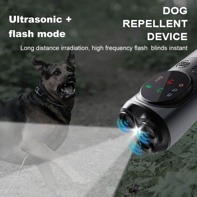 Purrfect Pet Kingdom ultrasonic dog repellent device with flash mode stop dog barking tool