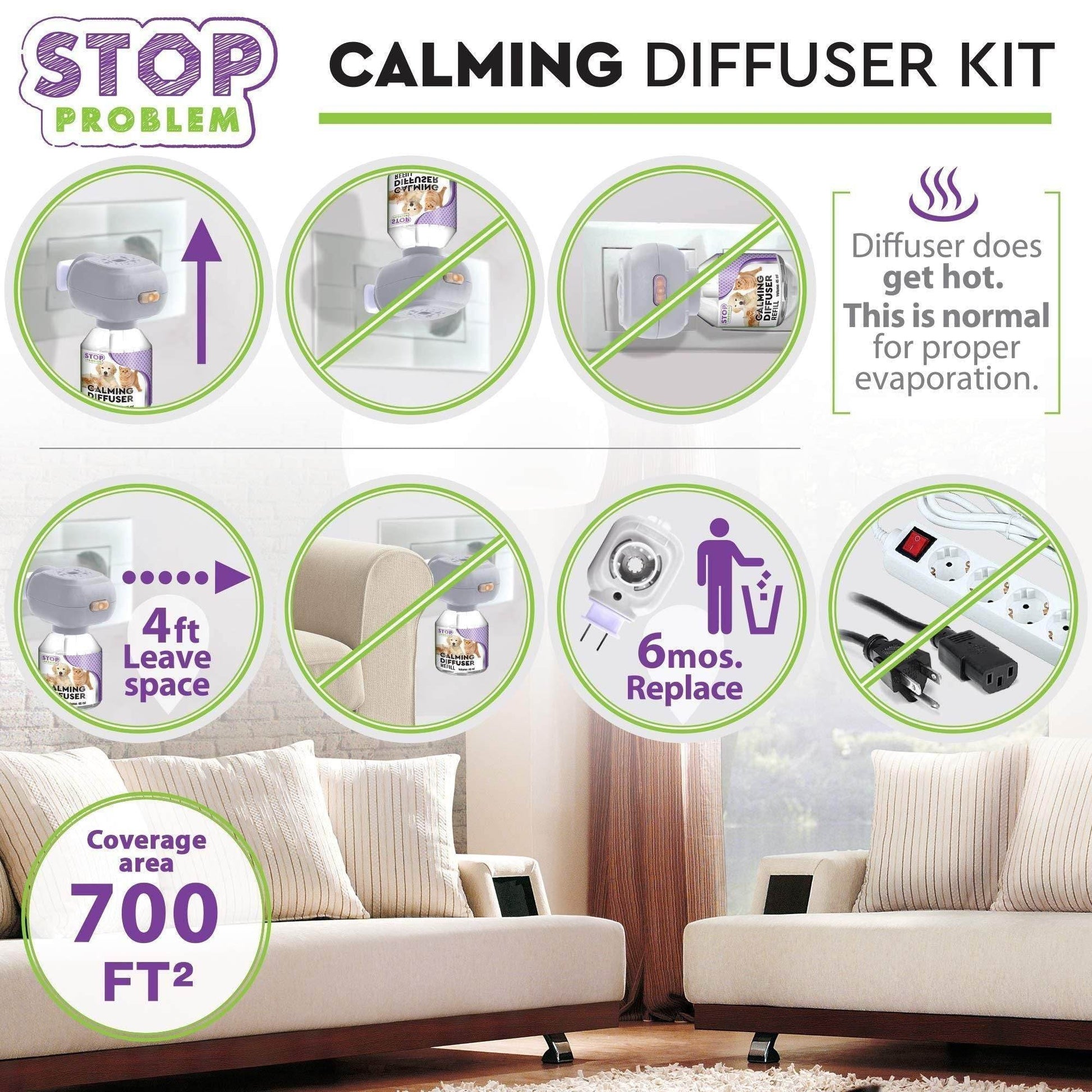 Purrfect Pet Kingdom Cat Behavior Calming Diffuser Kit Purrfect Pet Kingdom