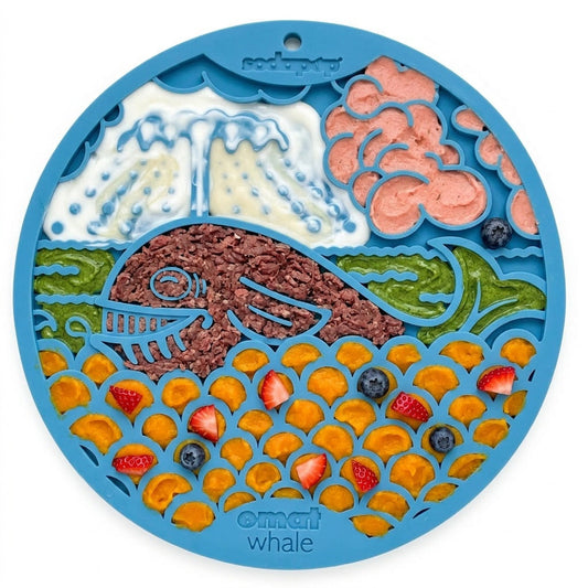 Whale eMat - Enrichment Lick Mat for Dogs and Cats - with