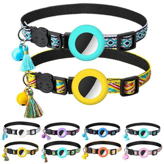 Purrfect Pet Kingdom Stylish AirTag Pet Collar with Bell Purrfect Pet Kingdom