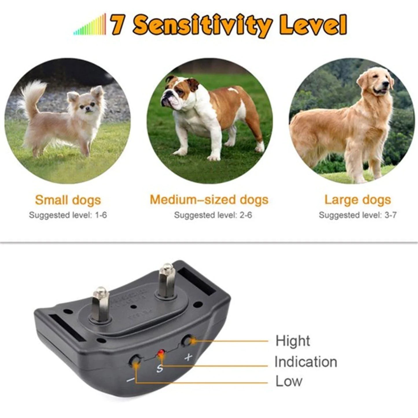 Automatic Anti Bark Barking Dog Shock Control Collar Device Large Medium Small - Mimarta