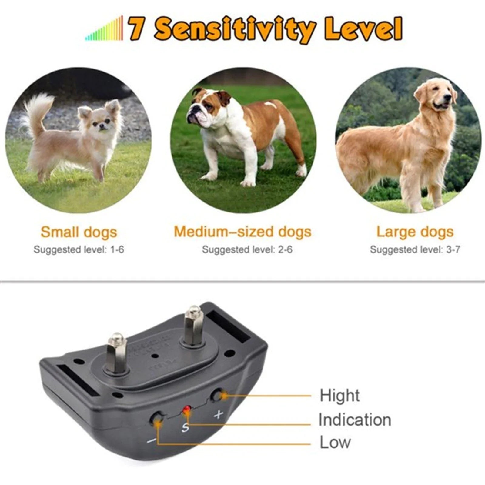 Automatic Anti Bark Barking Dog Shock Control Collar Device Large Medium Small - Mimarta