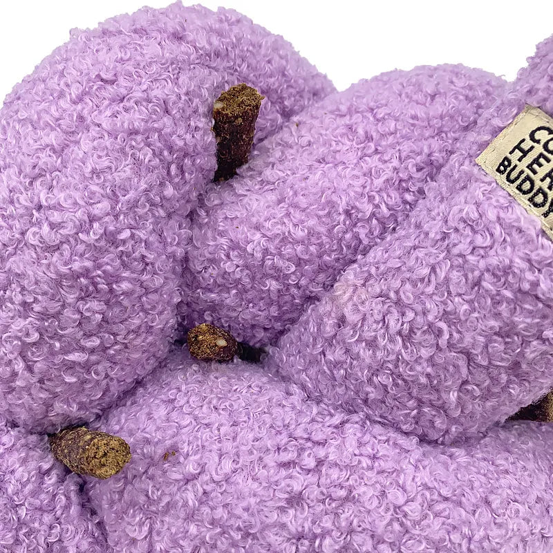 Super Knott dog toy by Come Here Buddy in lilac, grey, and sage colors, perfect for playful pups.