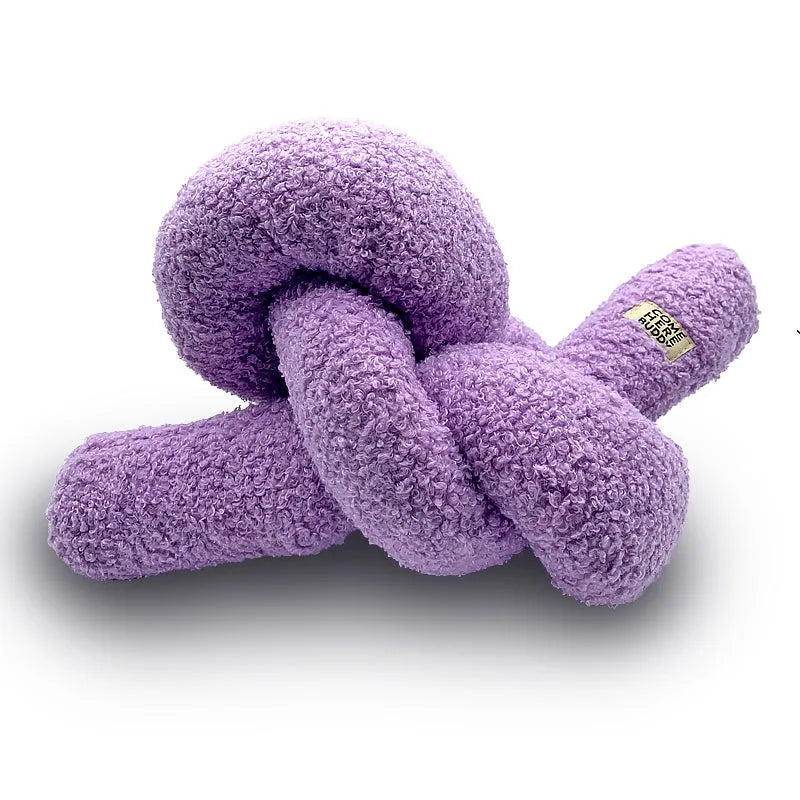 Super Knott dog toy by Come Here Buddy in lilac, grey, and sage colors, perfect for playful pups.