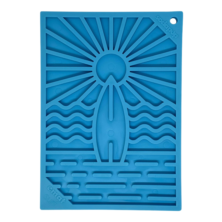 Surfs Up eMat - Small Lickmat for Dogs and Cats | Beach-Themed