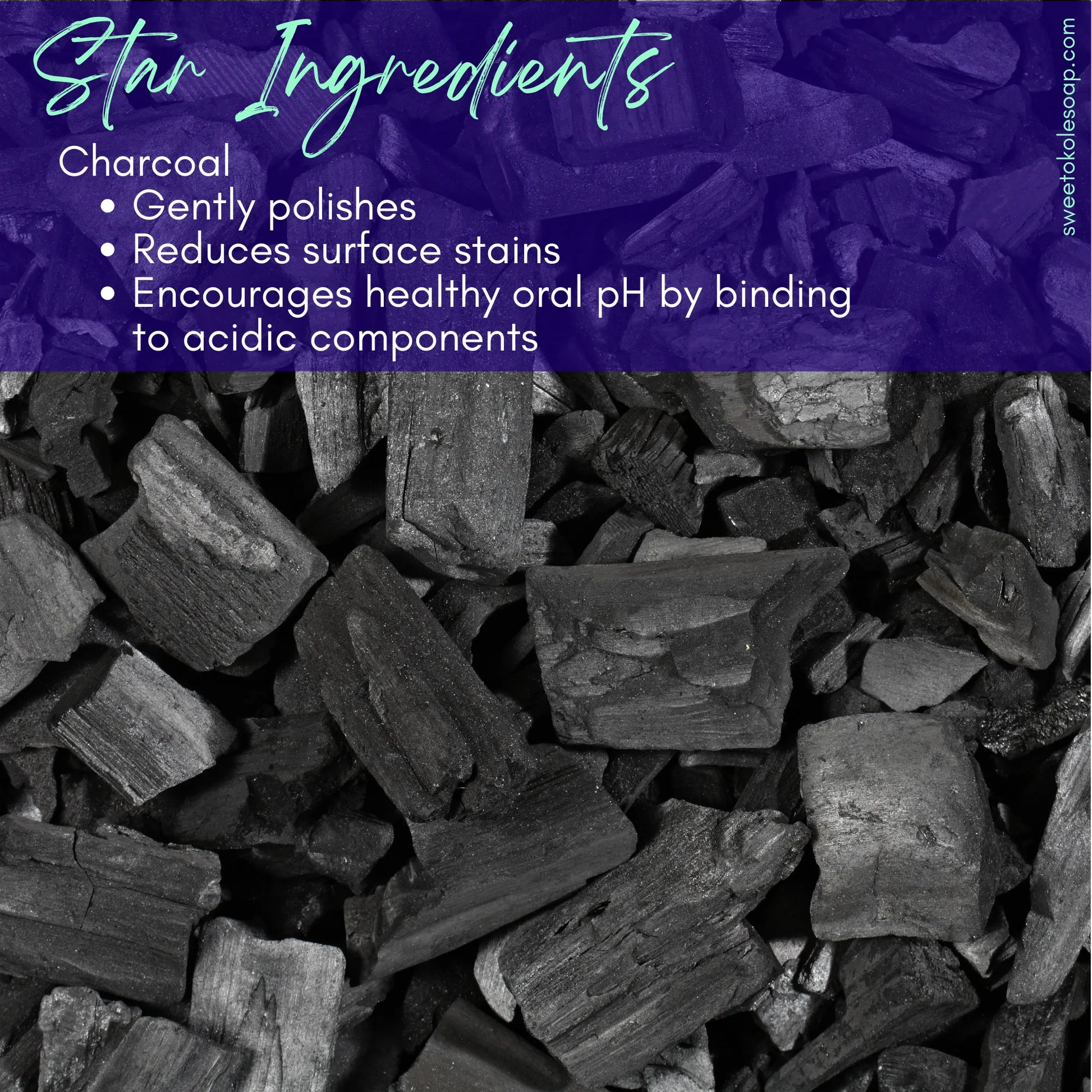 Sweet ʻŌkole Soap - Charcoal Tooth Powder, Unflavored with 5% Hydroxyapatite