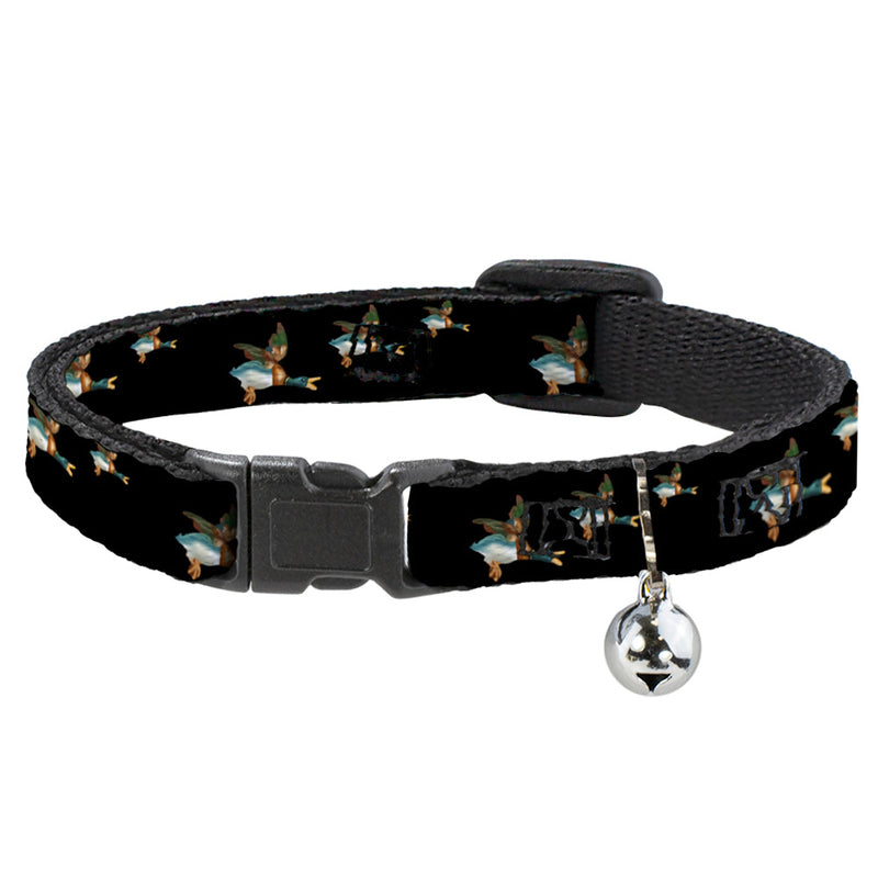 Buckle-down Breakaway Cat Collar Flying Mallards Black - Purrfect Pet Kingdom