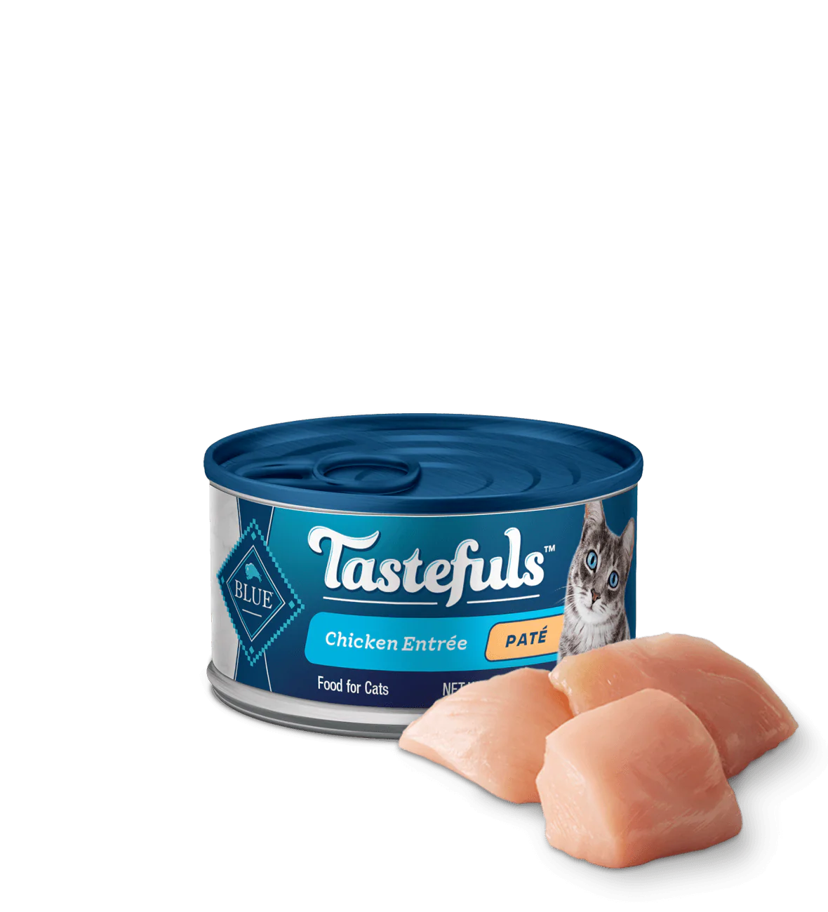 Blue Buffalo Tastefuls Indoor Pate Chicken Entree Wet Cat Cans - Blue Buffalo Wet Cat Food - The Family Pet