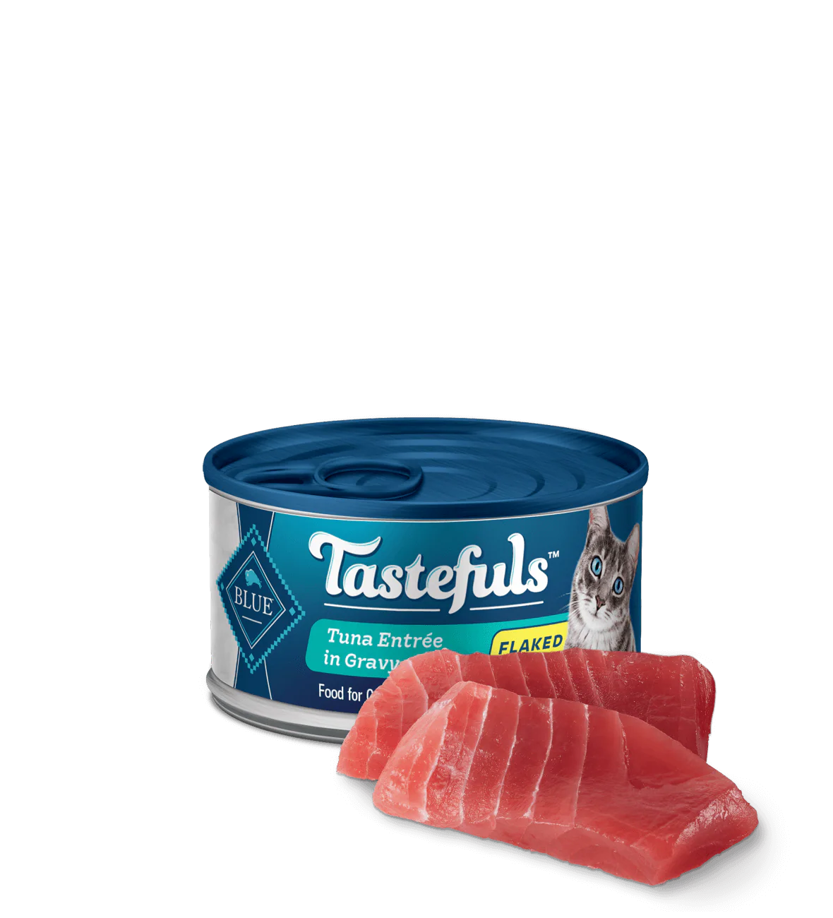 Blue Buffalo Tastefuls Adult Flaked Tuna in Gravy Entree Wet Cat Cans - Wet Cat Food - The Family Pet