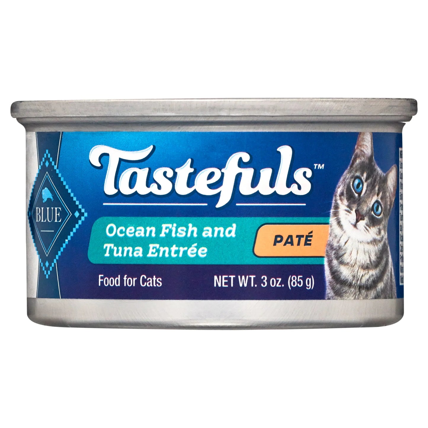 Blue Buffalo Tastefuls Adult Ocean Fish and Tuna Pate Entree Wet Cat Cans - Blue Buffalo Wet Cat Food - The Family Pet