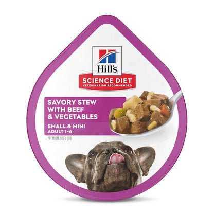 Wet Dog Food Beef Vegetables Stew 3.5 Oz Hill's Science Diet ✅