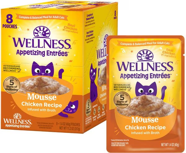 Wellness Appetizing Entrees Chicken Mousse Cat (1.4oz)