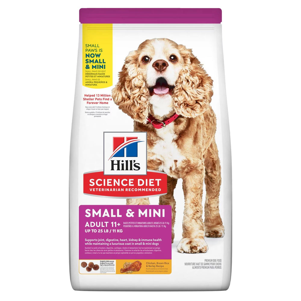 Hill's Science Diet Senior 11+ Small & Mini Chicken Meal, Barley & Brown Rice Recipe Dry Dog Food