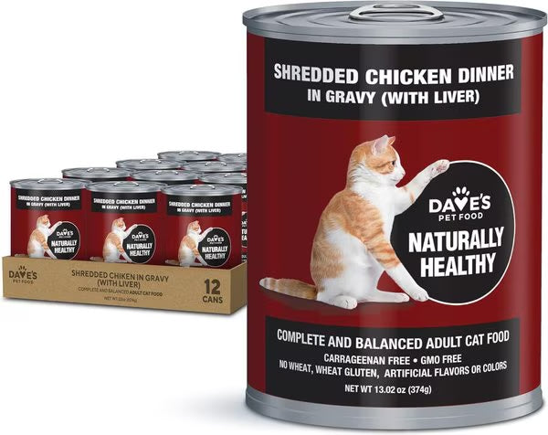 Daves Cat Naturally Healthy Grain Free Chicken In Gravy (13.2oz) - Dave's Naturally Wet Cat Food - The Family Pet