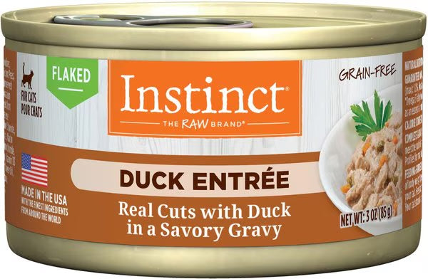 Wet Cat Food Duck Flaked Recipe 3 Oz Instinct ✅