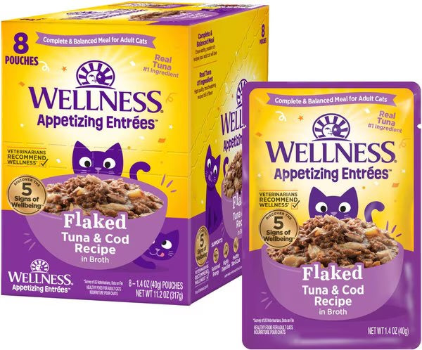 Wellness Appetizing Entrees Flaked Tuna & Cod Cat (1.4oz)