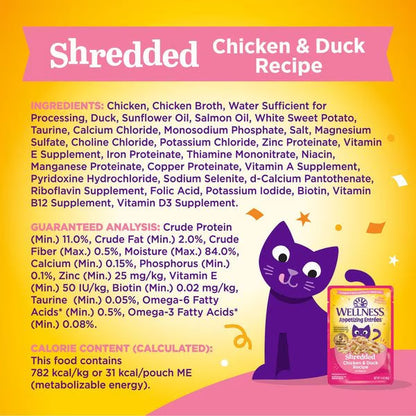 Wellness Appetizing Entrees Shredded Chicken & Duck Cat (1.4oz)