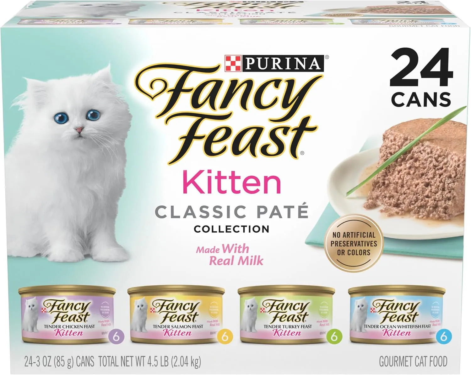 The Family Pet - 24Ct 3oz Fancy Feast Kitten Variety Pack - Wet Cat Food