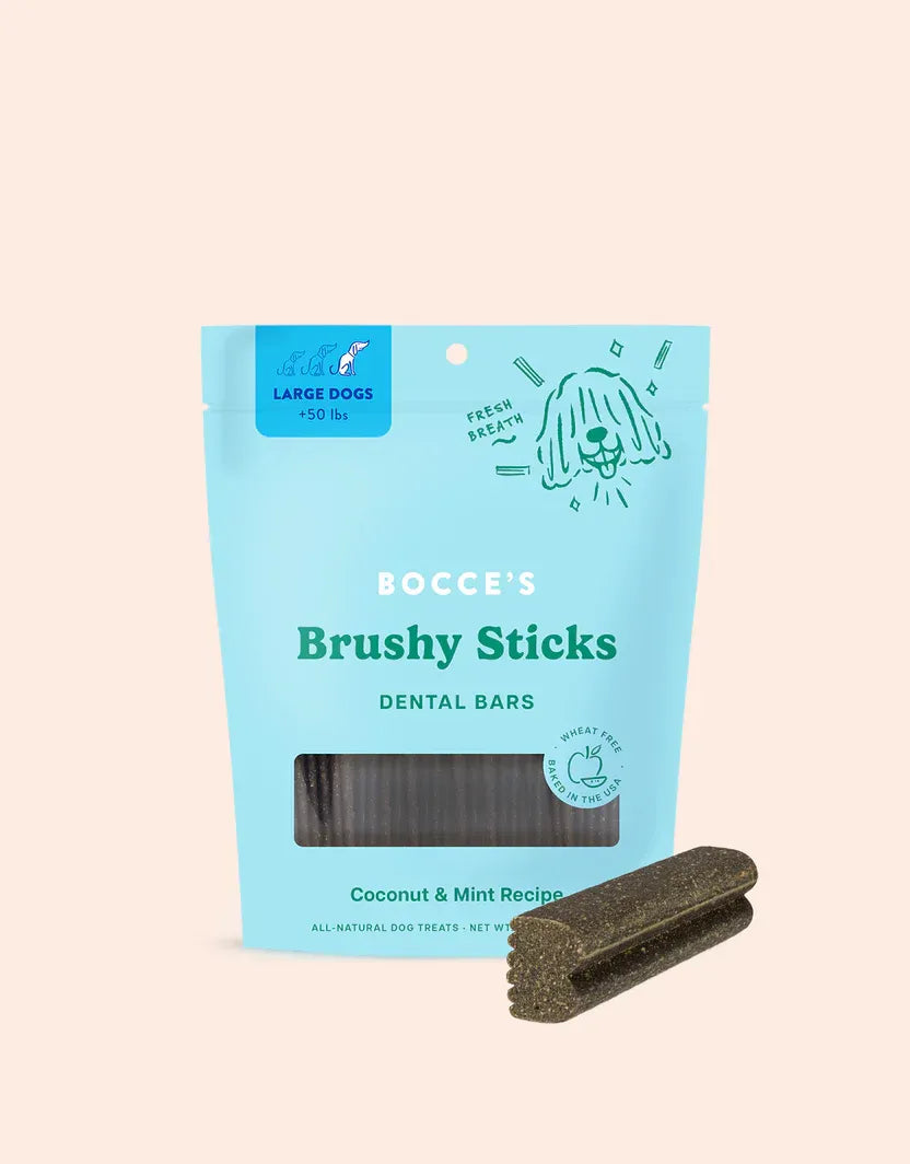 The Family Pet - Bocce's Brushy Stick for Large Dogs (16oz) - Dental Dog Treats